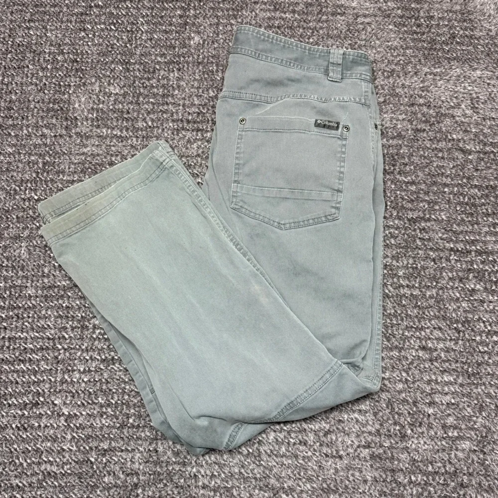 Columbia Mens Hiking Work Pants Size 34x32 Gray Outdoor Utility Casual